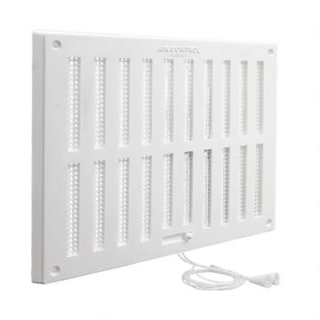 AIR CONTROL schuifrooster afsluitbaar met vliegengaas 250x200mm kunststof - wit (20201076)